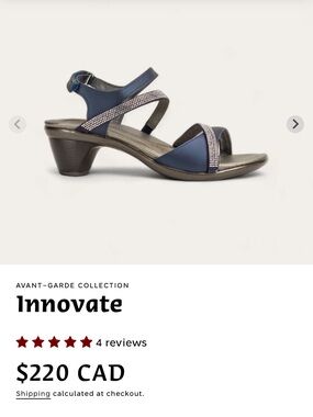 Naot Strappy Low Heel Sandal - Navy